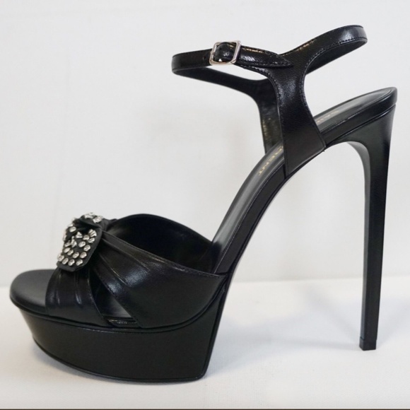 SAINT LAURENT "BIANCA" PLATFORM High STILETTO Sandal - Picture 15 of 16